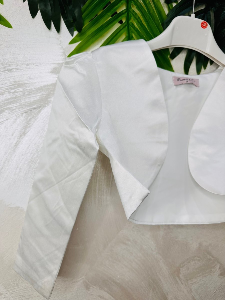 Copri Spalle Raso Bianco - Piccole Canaglie - PC25173