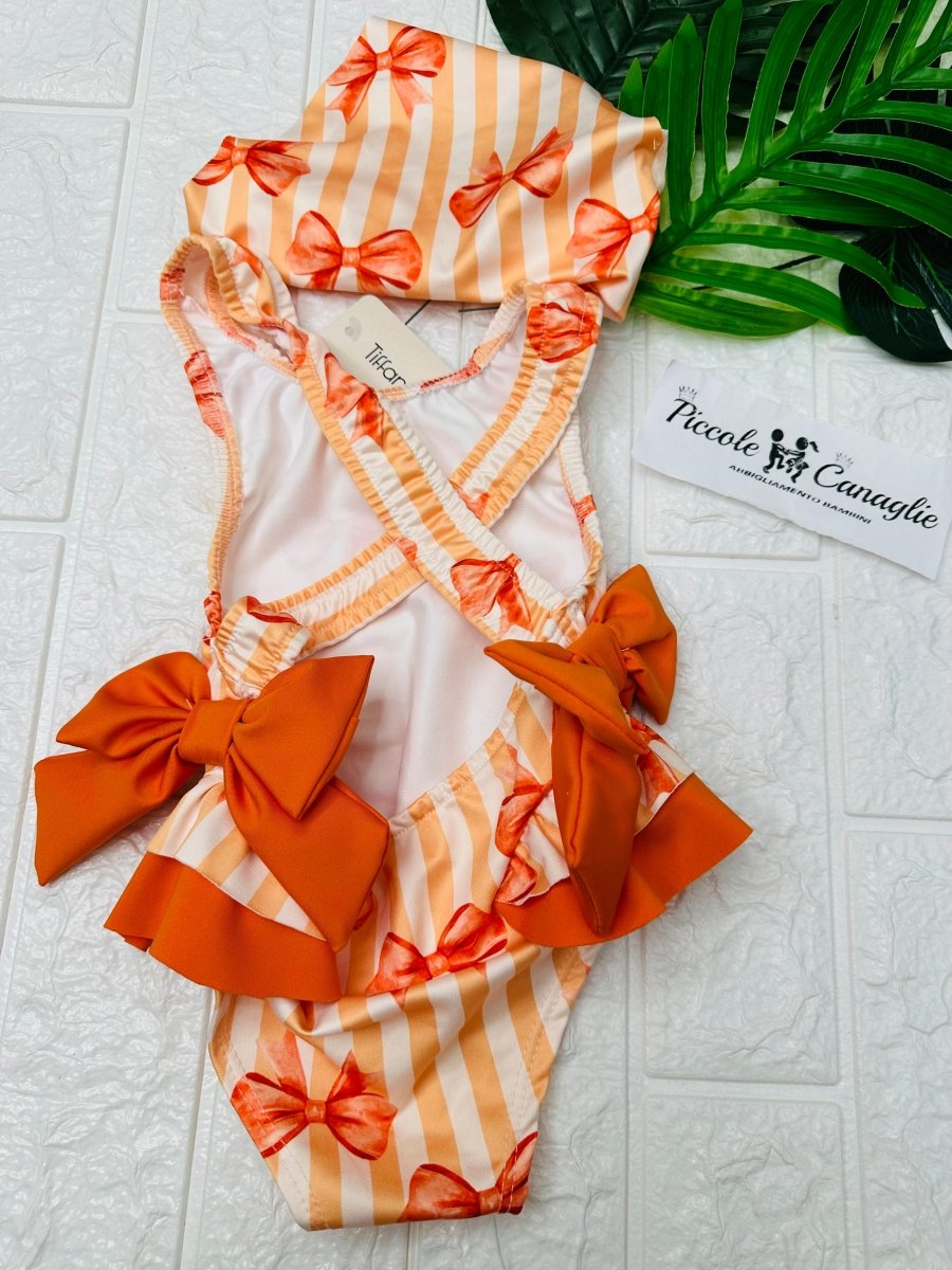 Costume Animalier Arancio Con Bandana 229510 - Piccole Canaglie - PC28917