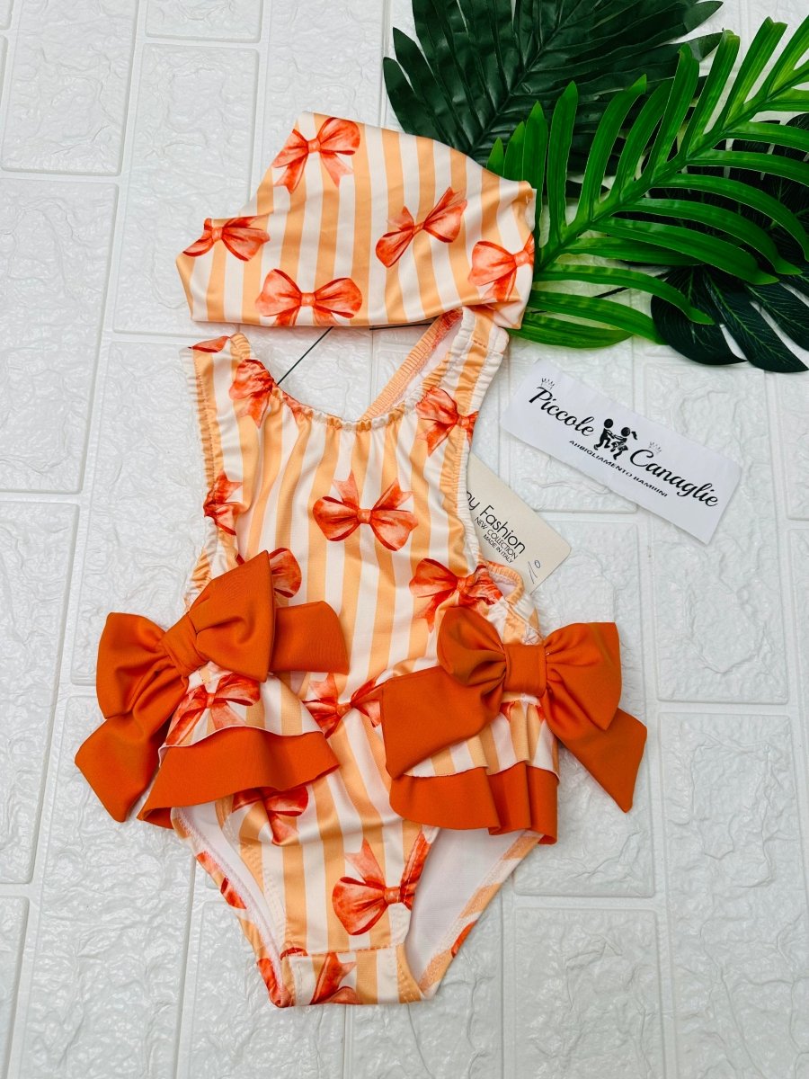 Costume Animalier Arancio Con Bandana 229510 - Piccole Canaglie - PC28917