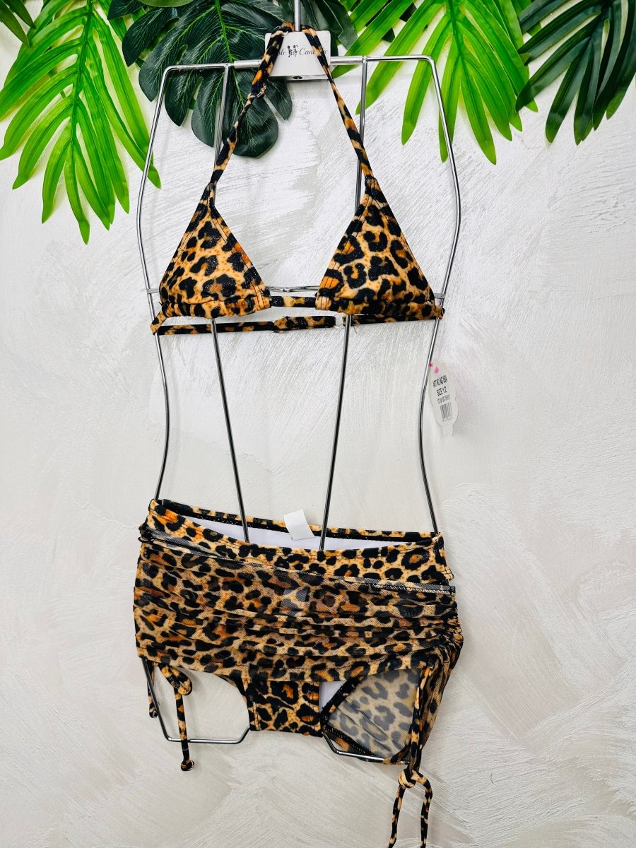 Costume Con Pareo Animalier 1504 Nero - Piccole Canaglie - PC28969