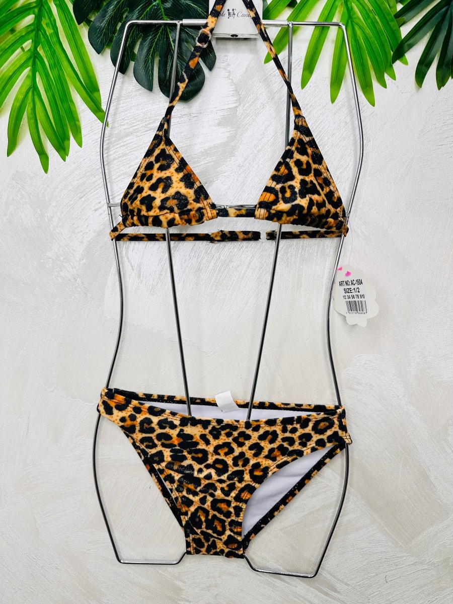 Costume Con Pareo Animalier 1504 Nero - Piccole Canaglie - PC28969