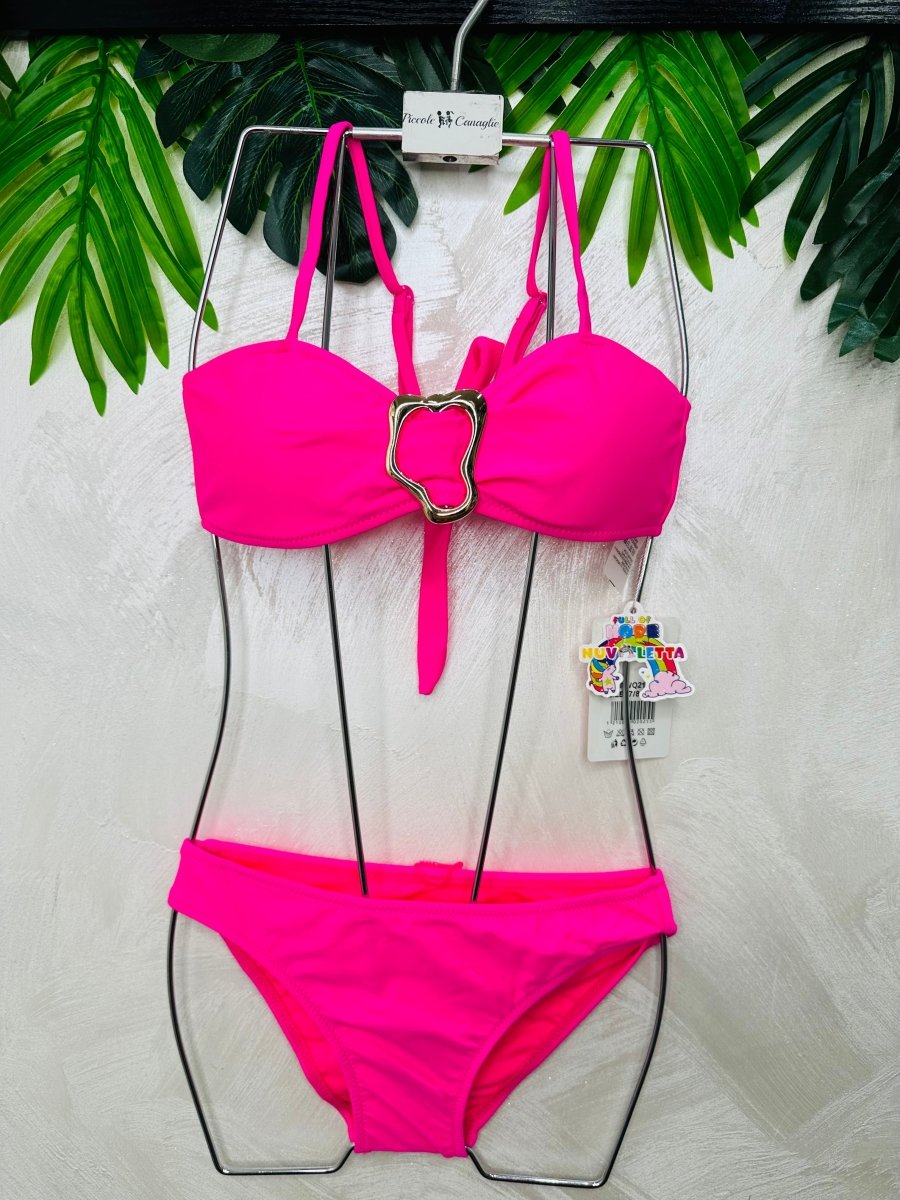 Costume Fibia Con Pareo Fucsia - Piccole Canaglie - PC28979