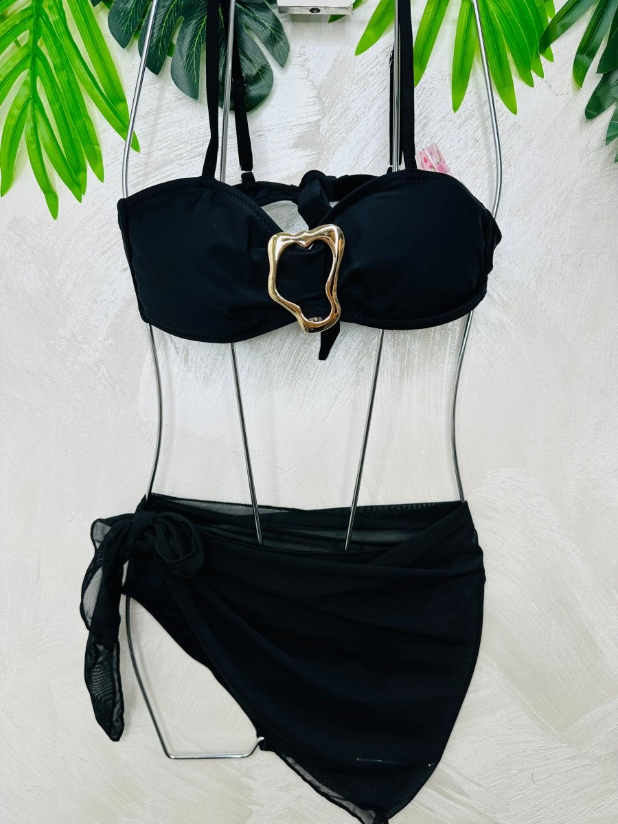 Costume Fibia Con Pareo Nero - Piccole Canaglie - PC28989