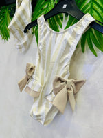 Costume Intero Fascia Beige Con Bandana - Piccole Canaglie - PC29544