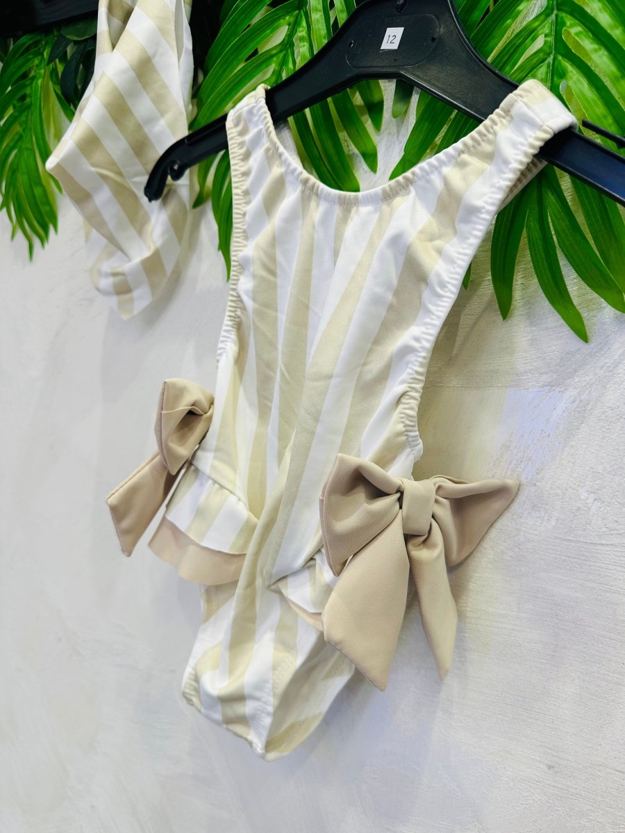 Costume Intero Fascia Beige Con Bandana - Piccole Canaglie - PC29544