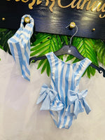Costume Intero Fascia Celeste Con Bandana - Piccole Canaglie - PC29539