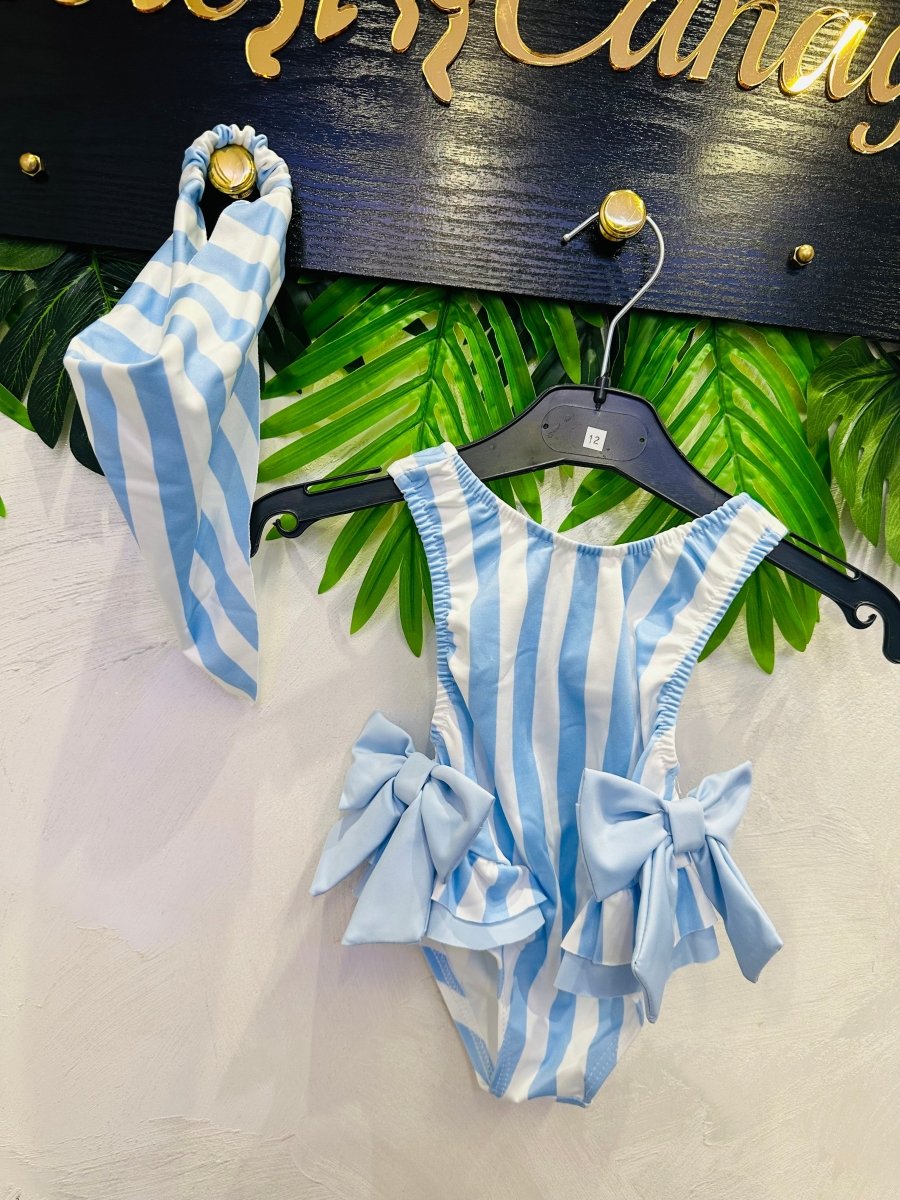 Costume Intero Fascia Celeste Con Bandana - Piccole Canaglie - PC29539