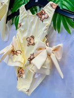 Costume Intero Giallino Orsetti Con Bandana - Piccole Canaglie - PC29564