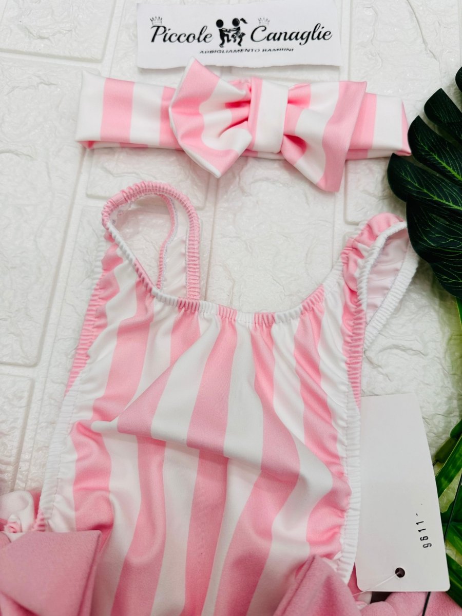 Costume Mare Con Fascia Righe Baby 9611 - Piccole Canaglie - PC29004