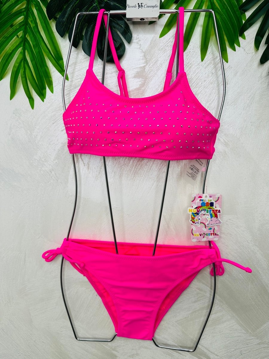 Costume Shine Con Pareo Fucsia - Piccole Canaglie - PC28964