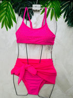 Costume Shine Con Pareo Fucsia - Piccole Canaglie - PC28964