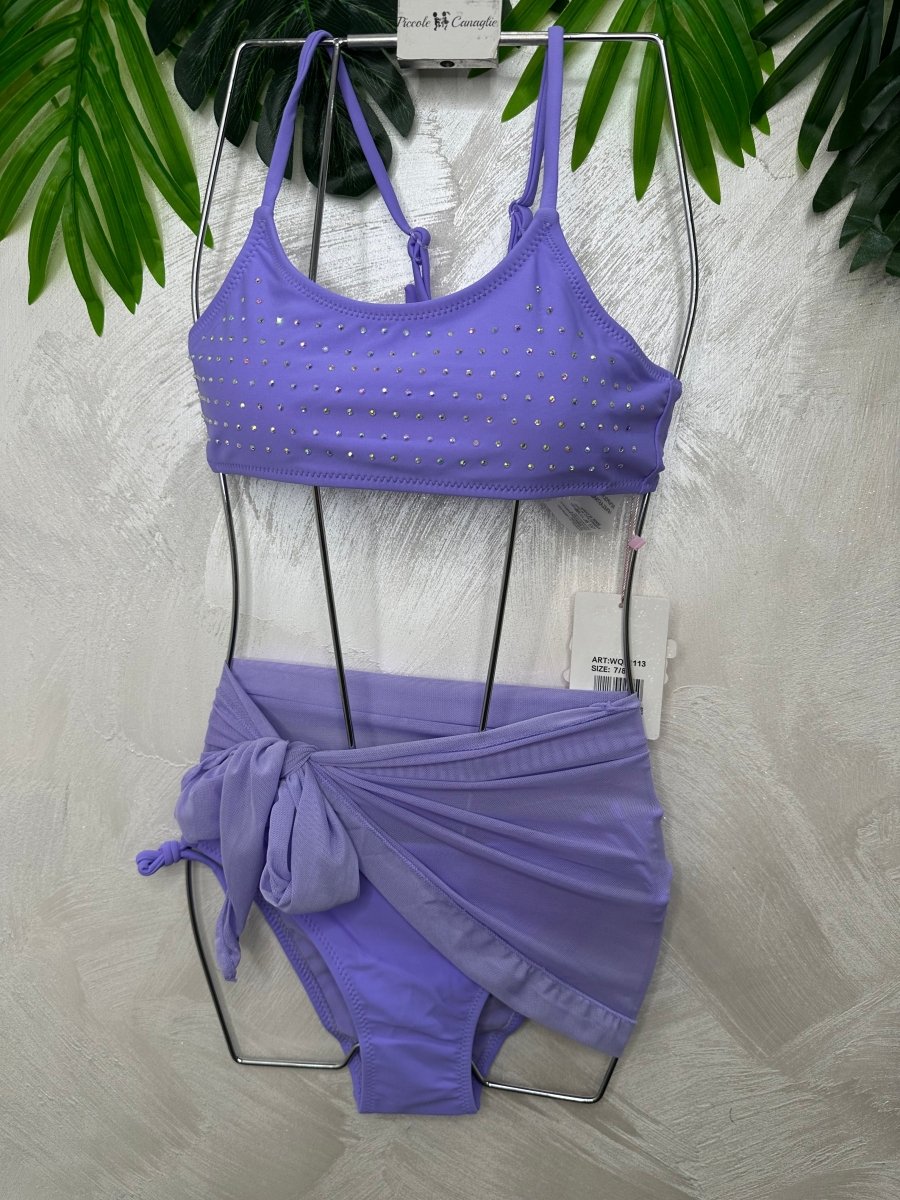 Costume Shine Con Pareo Glicine - Piccole Canaglie - PC28974