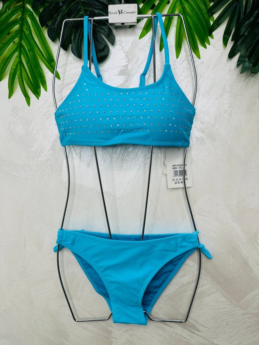 Costume Shine Con Pareo Turchese - Piccole Canaglie - PC28959
