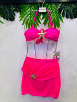 Costume Stella Marina Con Pareo Fucsian - Piccole Canaglie - PC29524