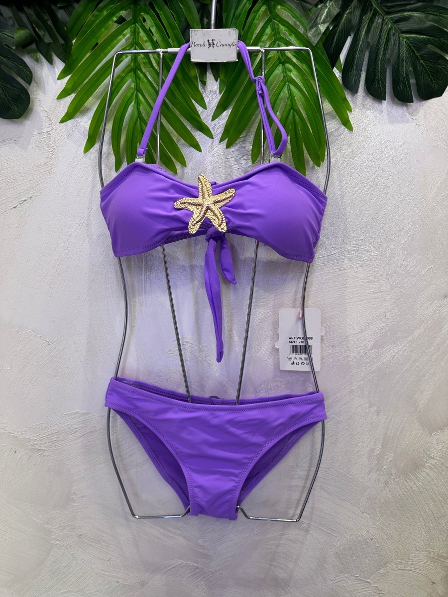 Costume Stella Marina Con Pareo Lilla - Piccole Canaglie - PC29514