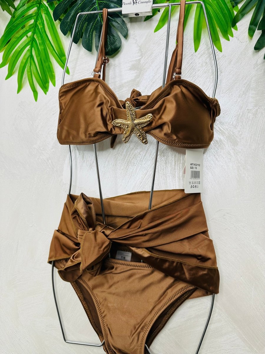 Costume Stella Marina Con Pareo Marrone - Piccole Canaglie - PC28949