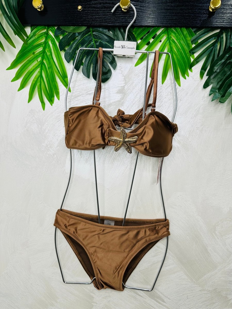 Costume Stella Marina Con Pareo Marrone - Piccole Canaglie - PC28949
