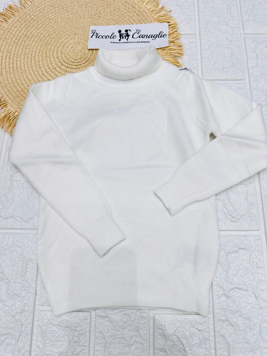 Dolcevita morbido bianco mesi - Piccole Canaglie - PC23944