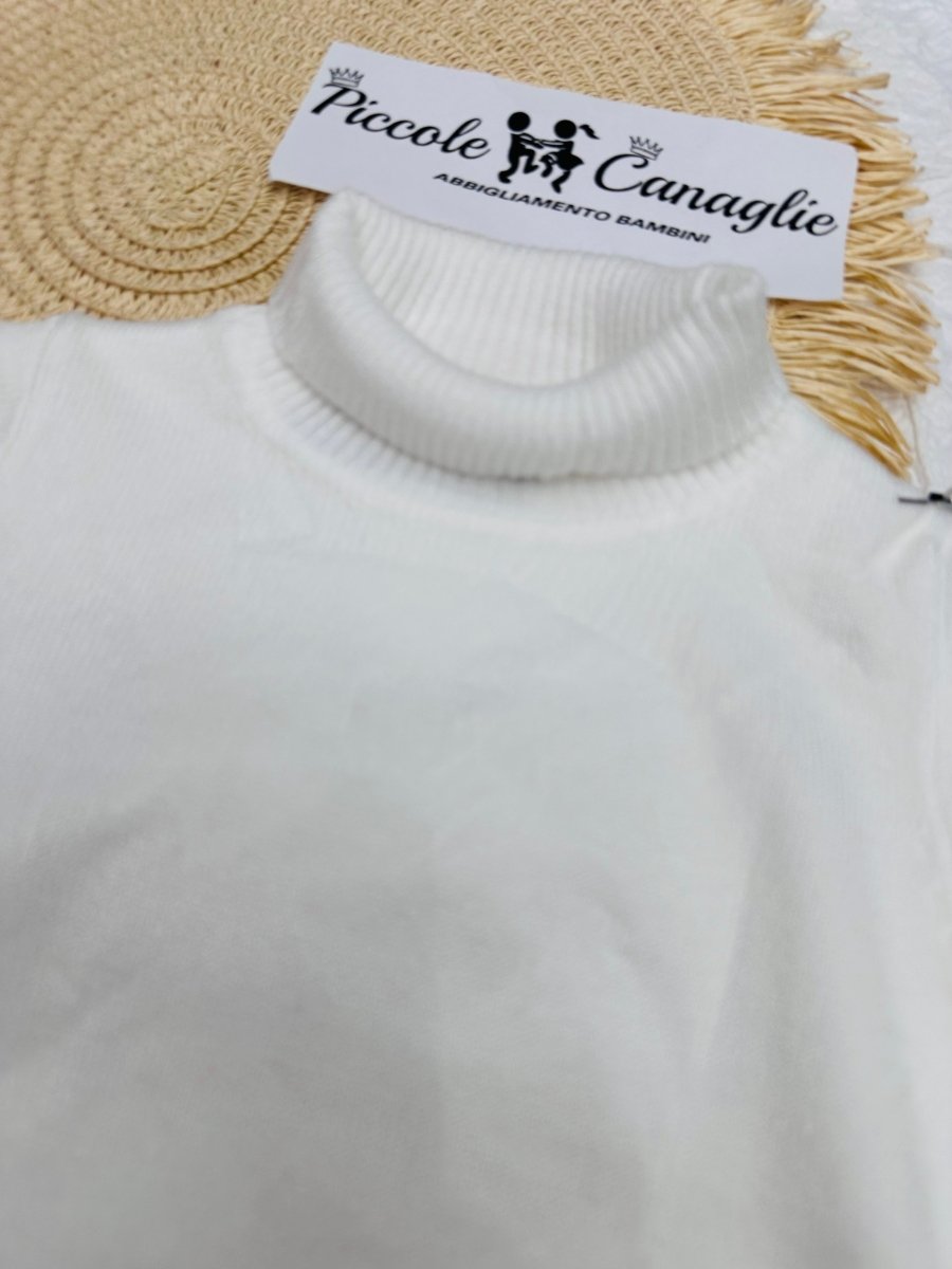 Dolcevita morbido bianco mesi - Piccole Canaglie - PC23944