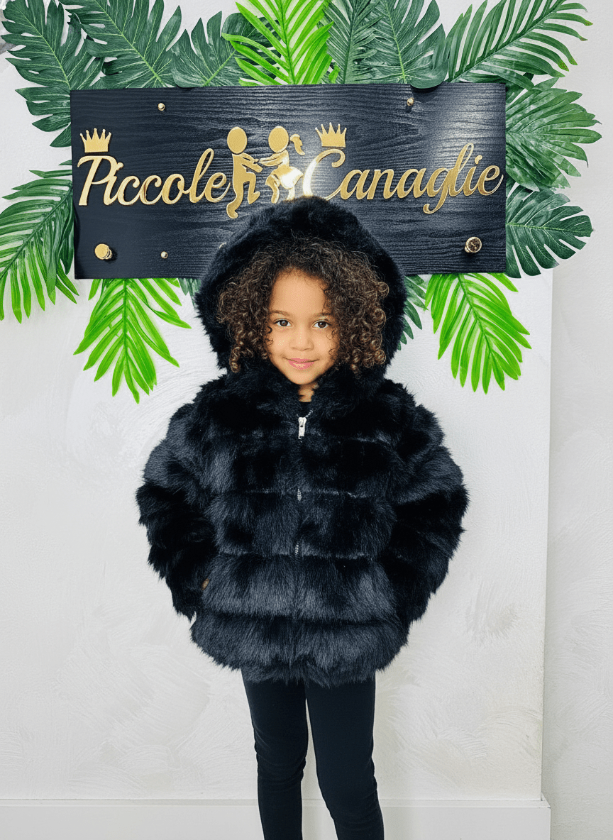 Eco Pelliccia Petite Diva Nera - Piccole Canaglie - PC23612