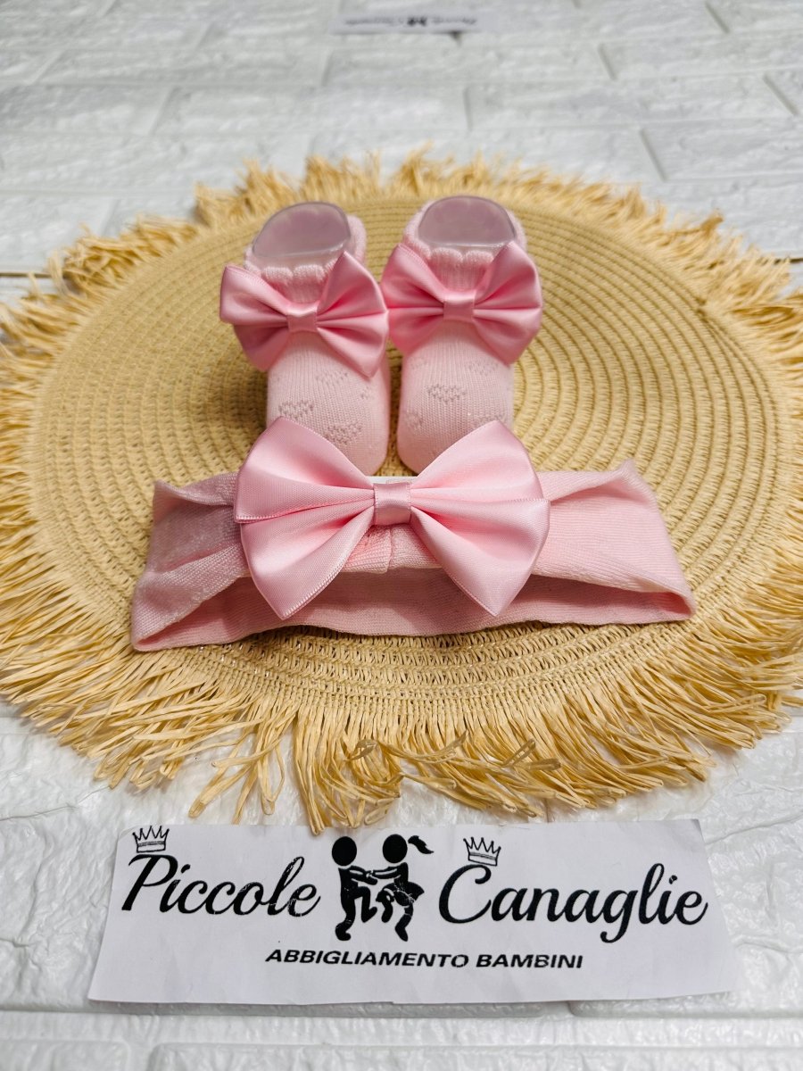 Fascia + Babbucce Ng1391 Rosa - Piccole Canaglie - PC26366