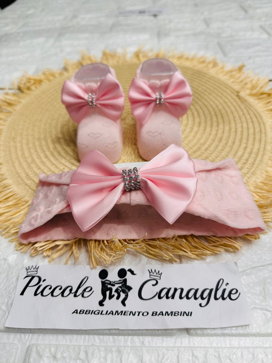 Fascia + Babbucce Ng2359 Rosa - Piccole Canaglie - PC26365