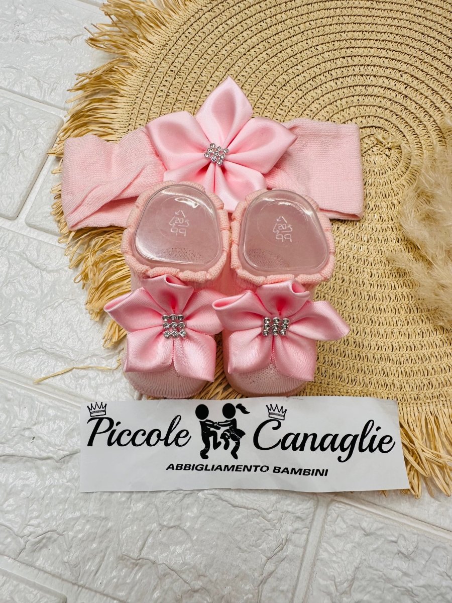Fascia + Babbucce Ng2660 Rosa - Piccole Canaglie - PC25181