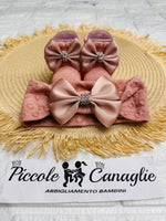 Fascia + Babbucce Ng2982 Rosa Antico - Piccole Canaglie - PC26362