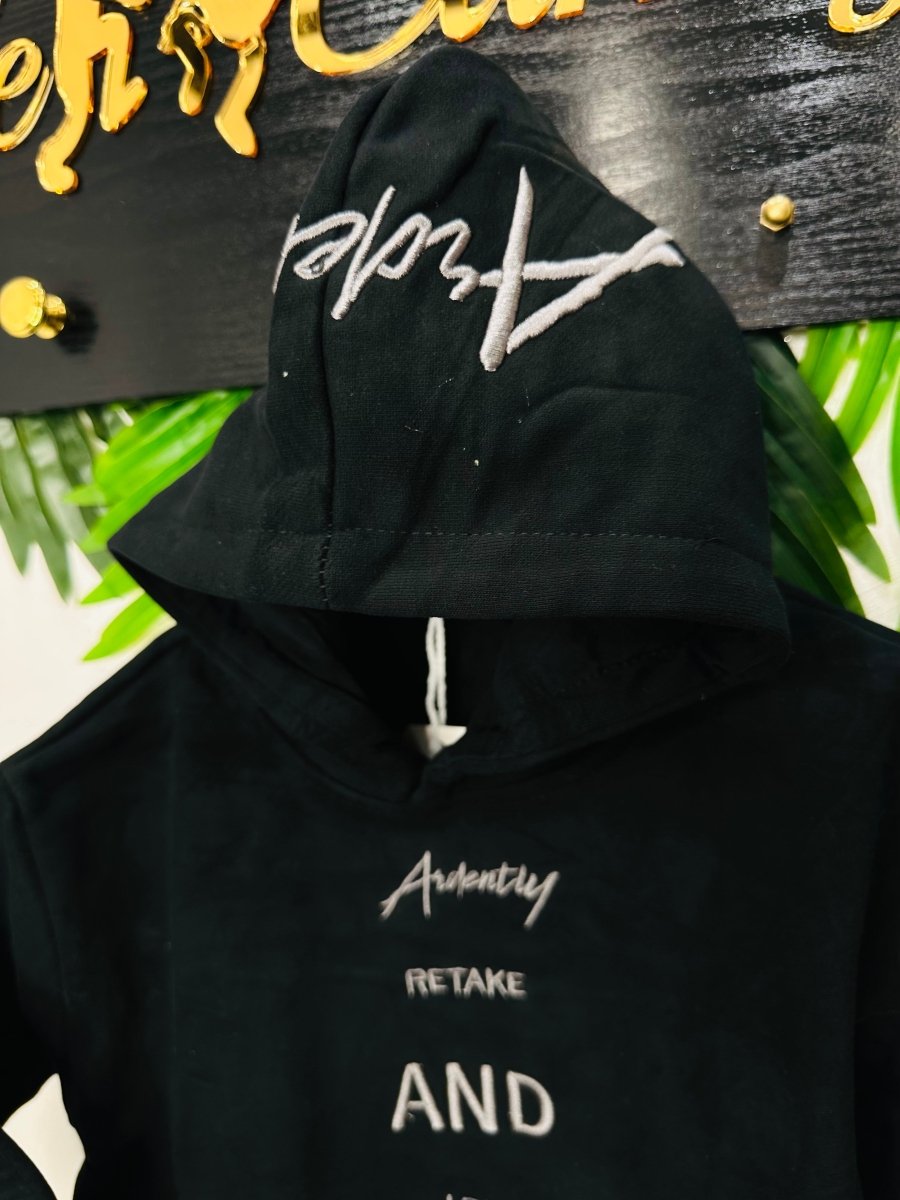 Felpa Adventure Nera Caldo cotone - Piccole Canaglie - PC23729