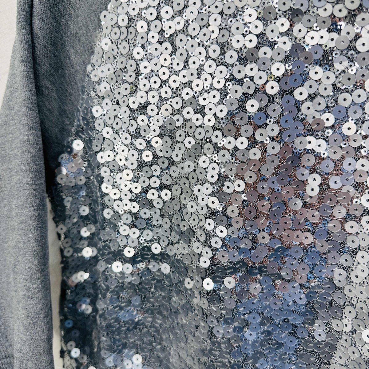 Felpa bimba paiette grigia - Piccole Canaglie - PC20391