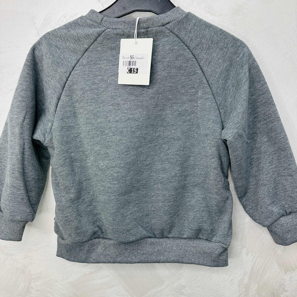 Felpa bimba paiette grigia - Piccole Canaglie - PC20391