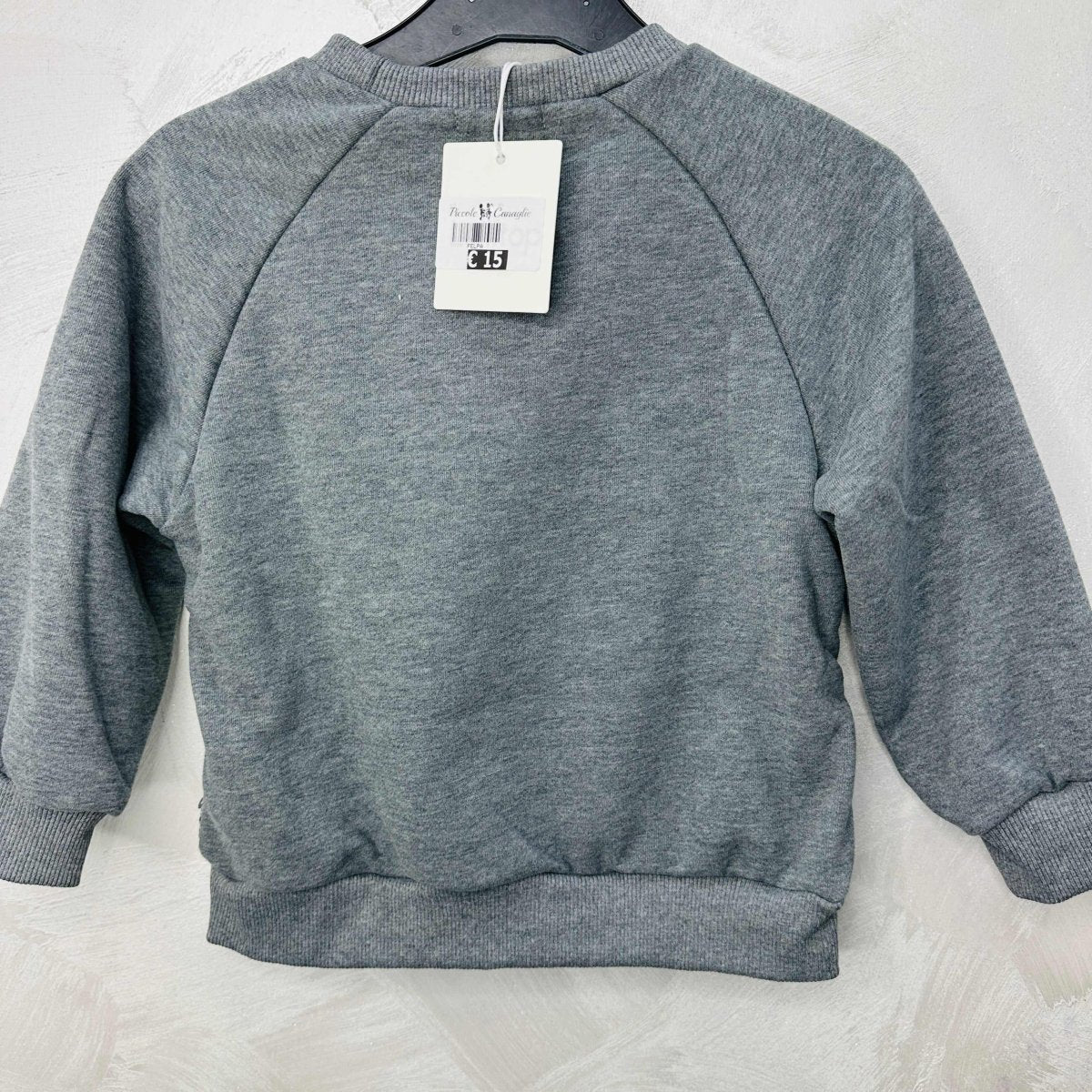 Felpa bimba paiette grigia - Piccole Canaglie - PC20391