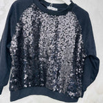 Felpa bimba paiette nera - Piccole Canaglie - PC20379