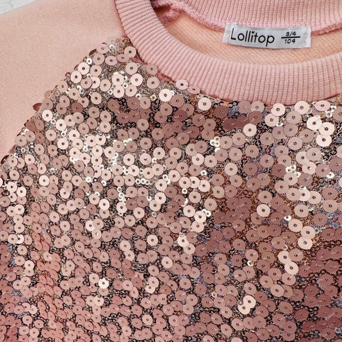 Felpa bimba paiette Rosa - Piccole Canaglie - PC20373