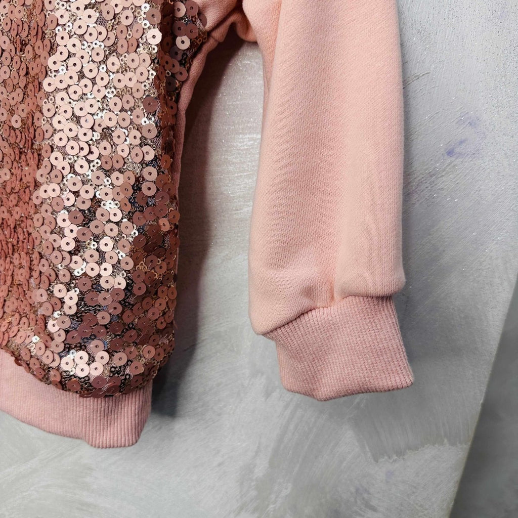 Felpa bimba paiette Rosa - Piccole Canaglie - PC20373