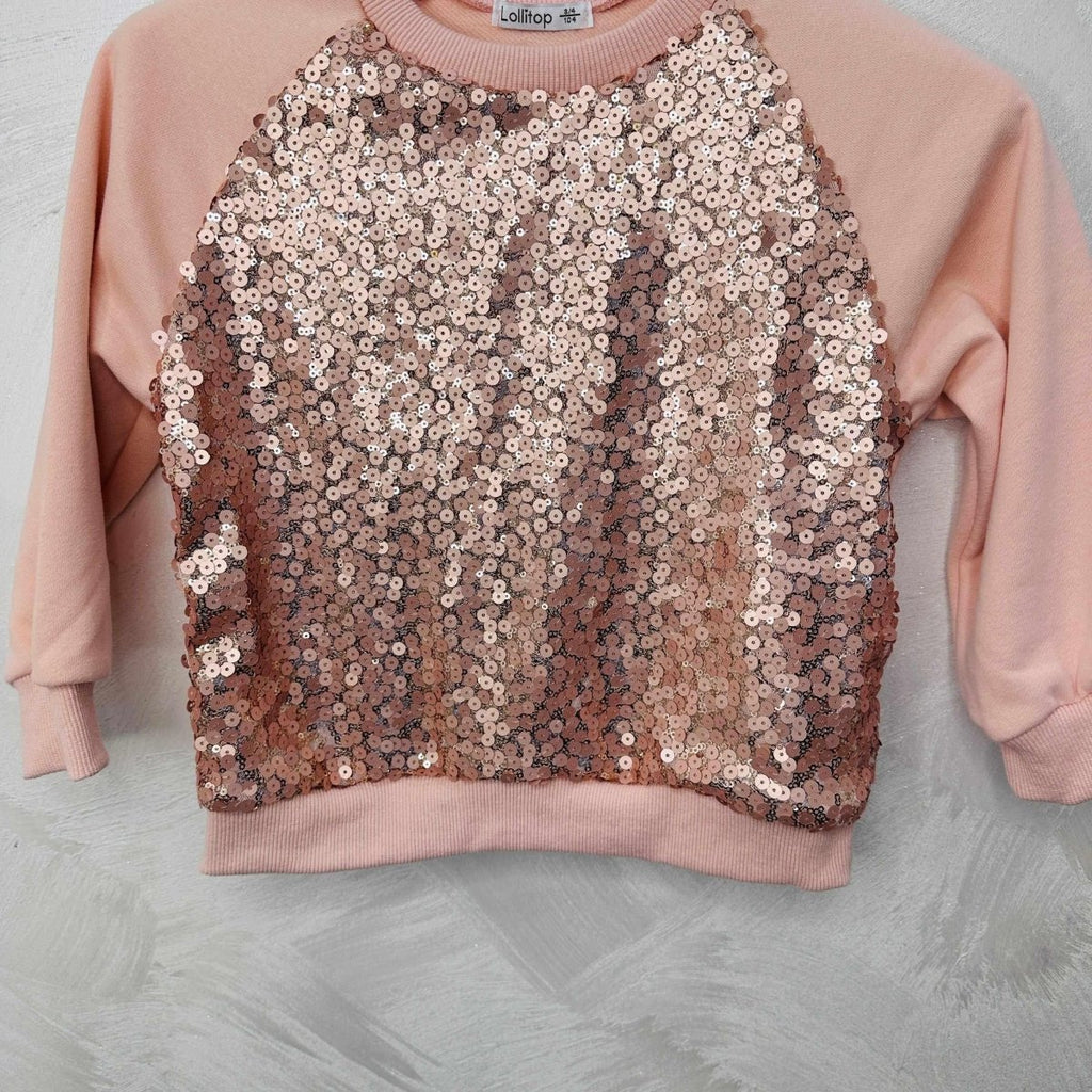 Felpa bimba paiette Rosa - Piccole Canaglie - PC20373