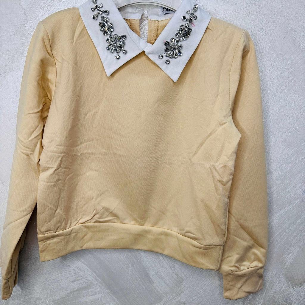 Felpa Gioiello Begie cotone - Piccole Canaglie - PC20397