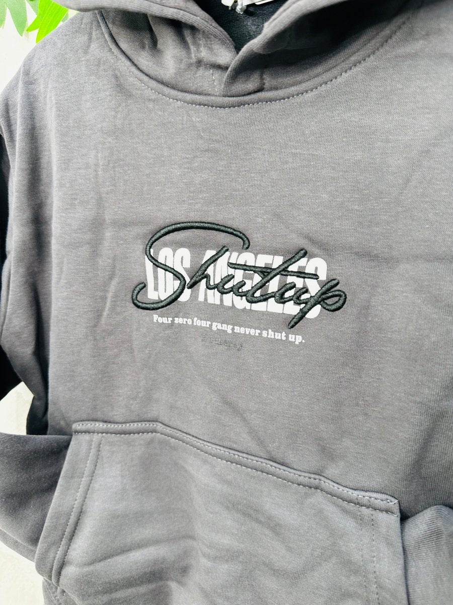 Felpa Los Angeles Grigia Caldo Cotone - Piccole Canaglie - PC23724