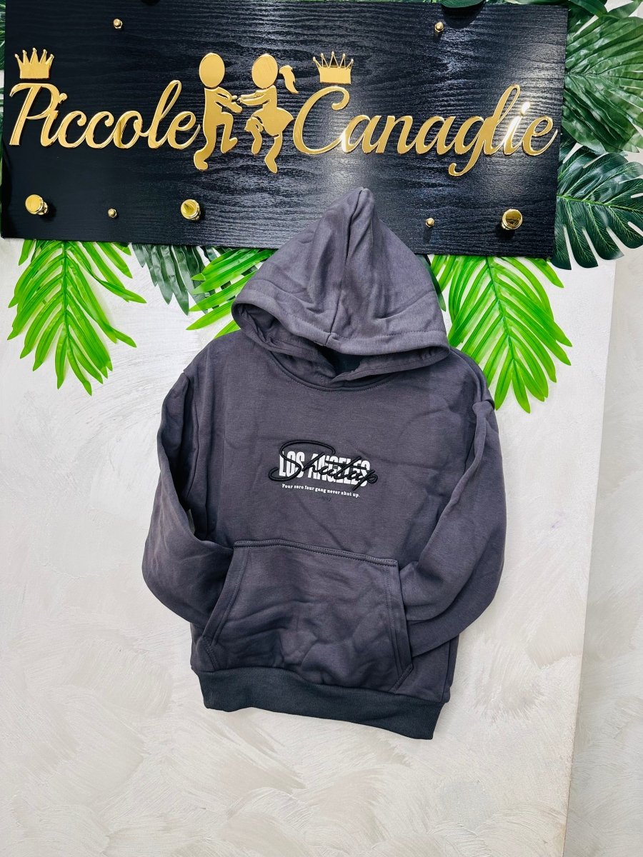 Felpa Los Angeles Grigia Caldo Cotone - Piccole Canaglie - PC23724