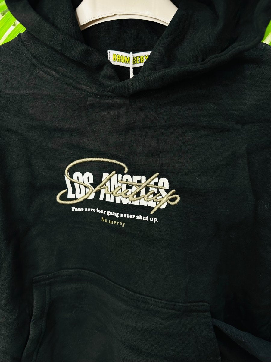 Felpa Los Angeles nera Caldo Cotone - Piccole Canaglie - PC23714