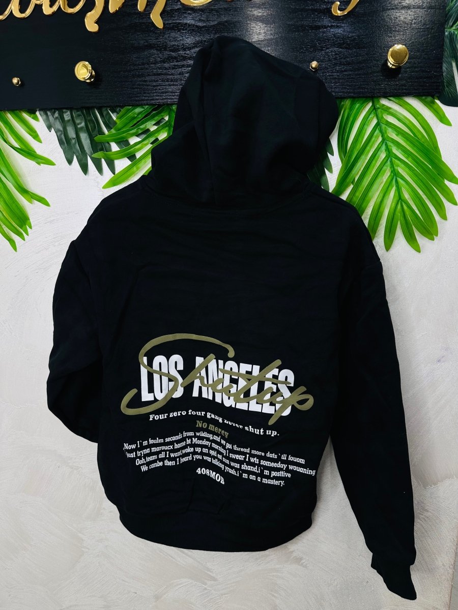 Felpa Los Angeles nera Caldo Cotone - Piccole Canaglie - PC23714