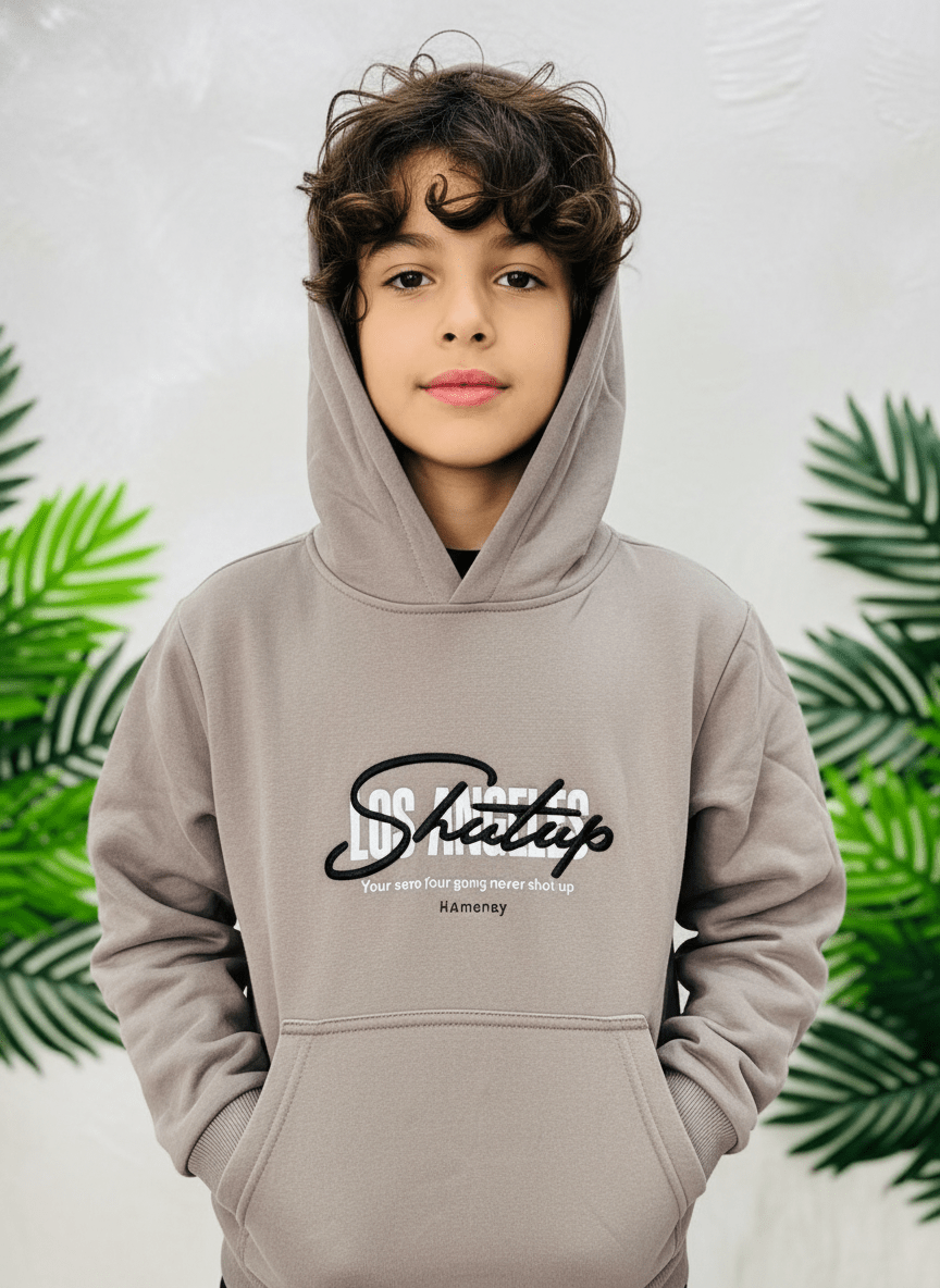 Felpa Los Angeles tortora Caldo Cotone - Piccole Canaglie - PC23719