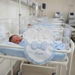 Fiocco nascita Orsi Celeste dim.25x30 - Piccole Canaglie - PC20414