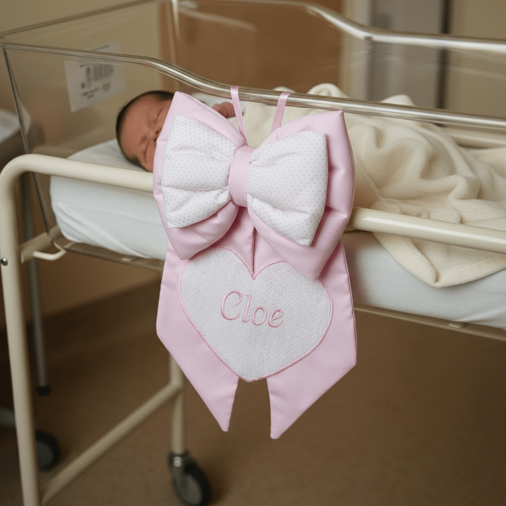 Fiocco nascita rosa dim.25x30 - Piccole Canaglie - PC20409