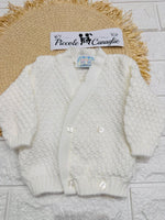 Giacchettino neonato taglia unica 0-6 mesi misto lana R691 - Piccole Canaglie - PC29929