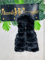 Gilet Eco Pelliccia Black Luxury - Piccole Canaglie - PC23402