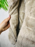 Gilet Eco Pelliccia Cream Luxury - Piccole Canaglie - PC24580