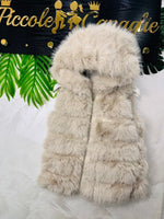 Gilet Eco Pelliccia Cream Luxury - Piccole Canaglie - PC24580