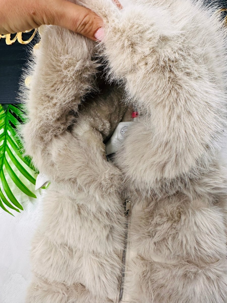 Gilet Eco Pelliccia Cream Luxury - Piccole Canaglie - PC24580