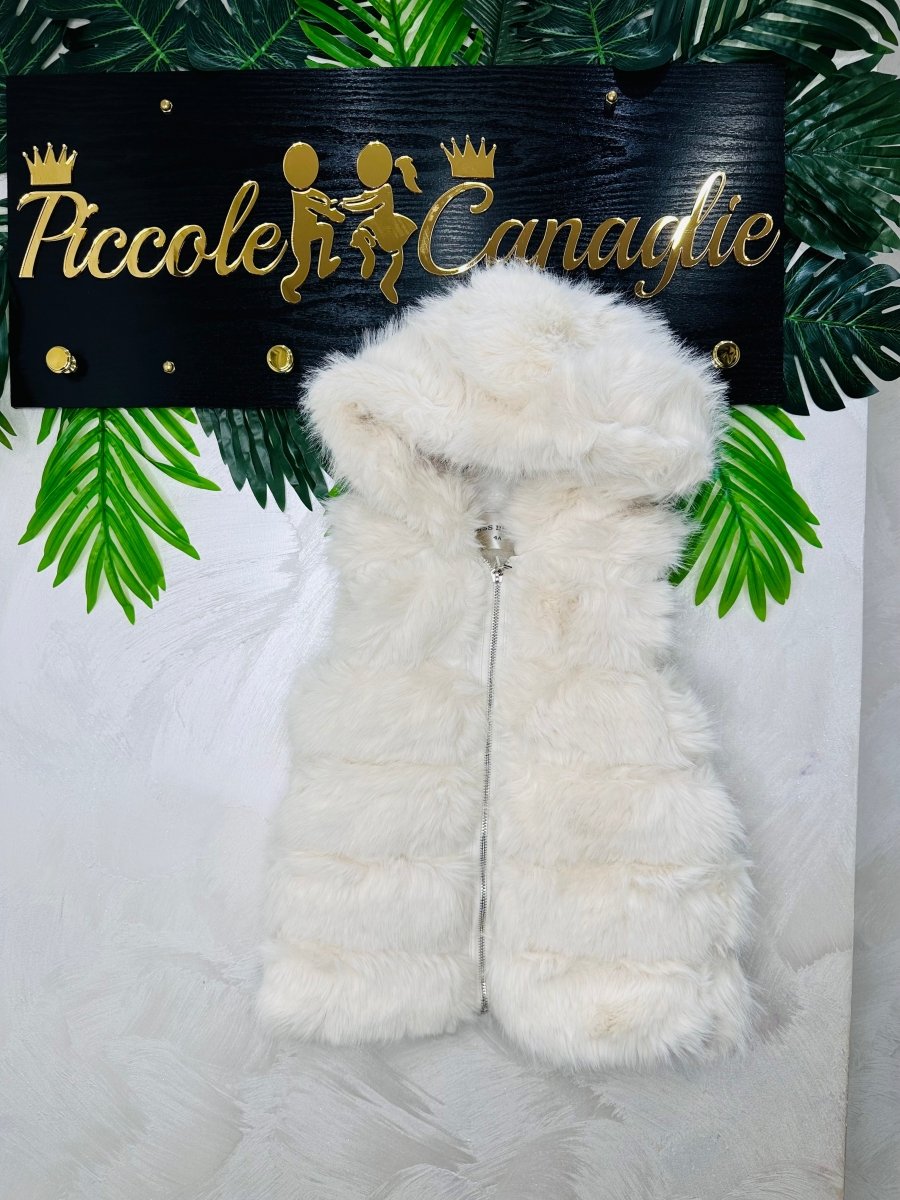 Gilet Eco Pelliccia White Luxury - Piccole Canaglie - PC23408